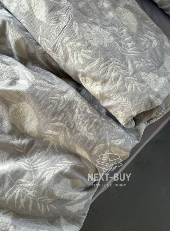 Постільна білизна Saheser Lusso Gri євро 200х220 jacquard