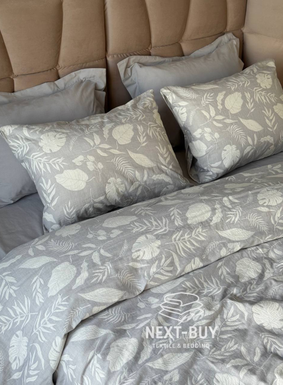 Постільна білизна Saheser Lusso Gri євро 200х220 jacquard