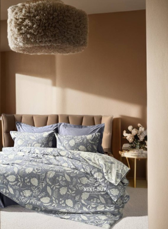 Постільна білизна Saheser Lusso Lacivert євро 200х220 jacquard