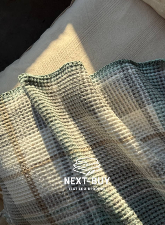 Плед в клетку Aksu Cozy Life Inka Mint
