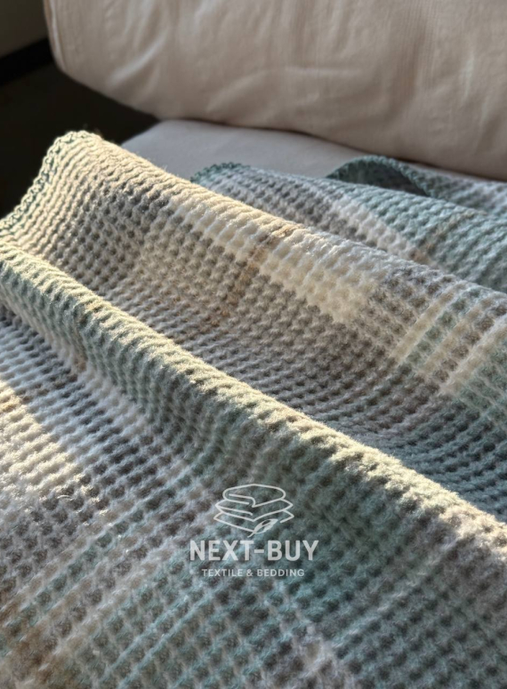 Плед в клетку Aksu Cozy Life Inka Mint