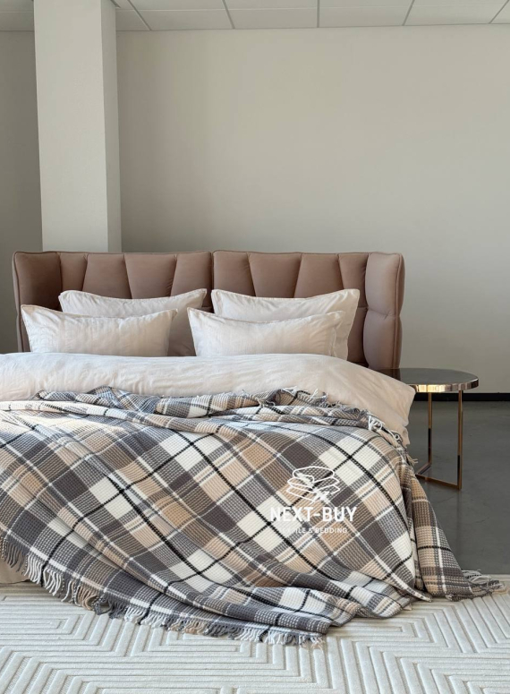 Плед в клетку Aksu Cozy Life Inka Gri