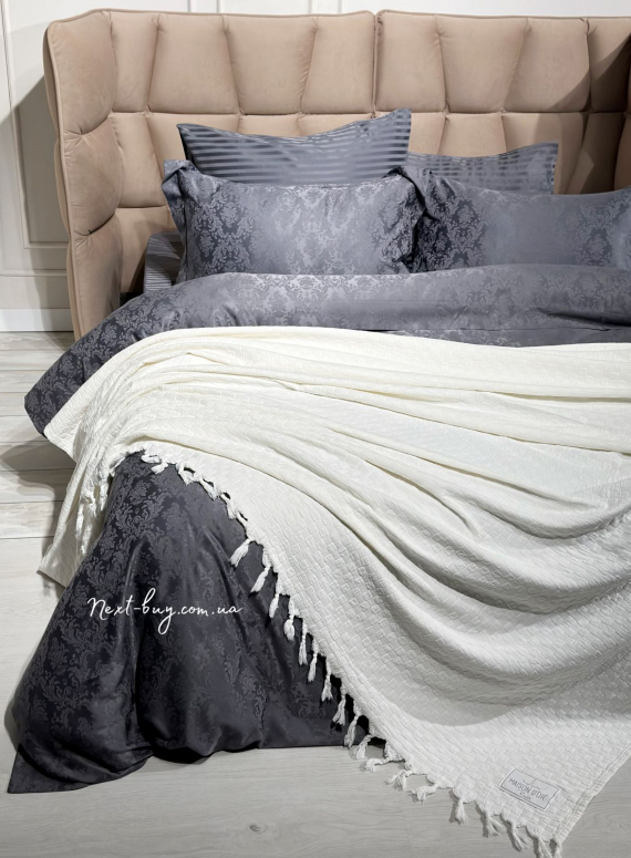 Maison D'or Paris My Favorite плед з бахромою кремовий 220х240