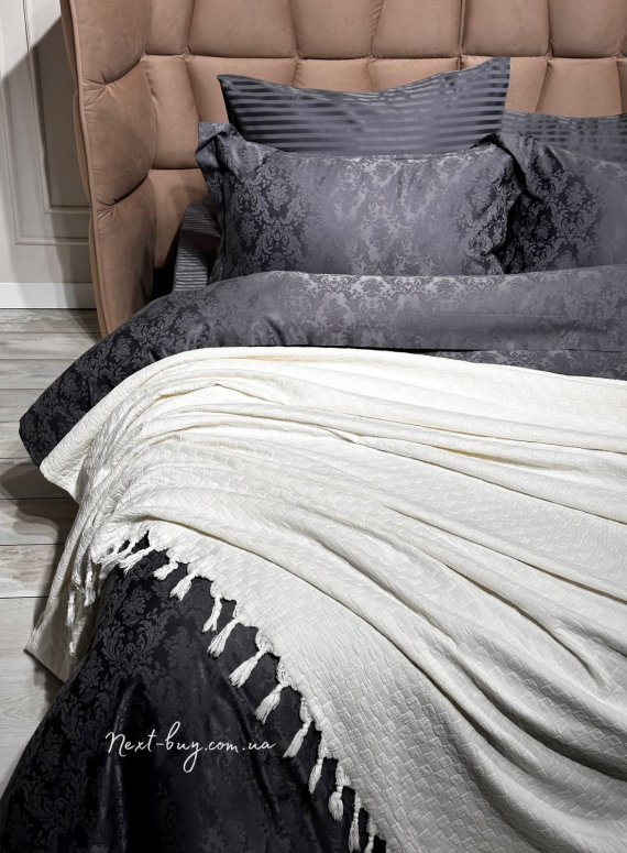 Maison D'or Paris My Favorite плед з бахромою кремовий 220х240