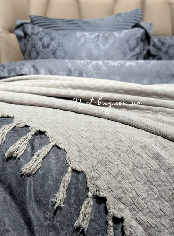 Maison D'or Paris My Favorite плед з бахромою беж 180х220