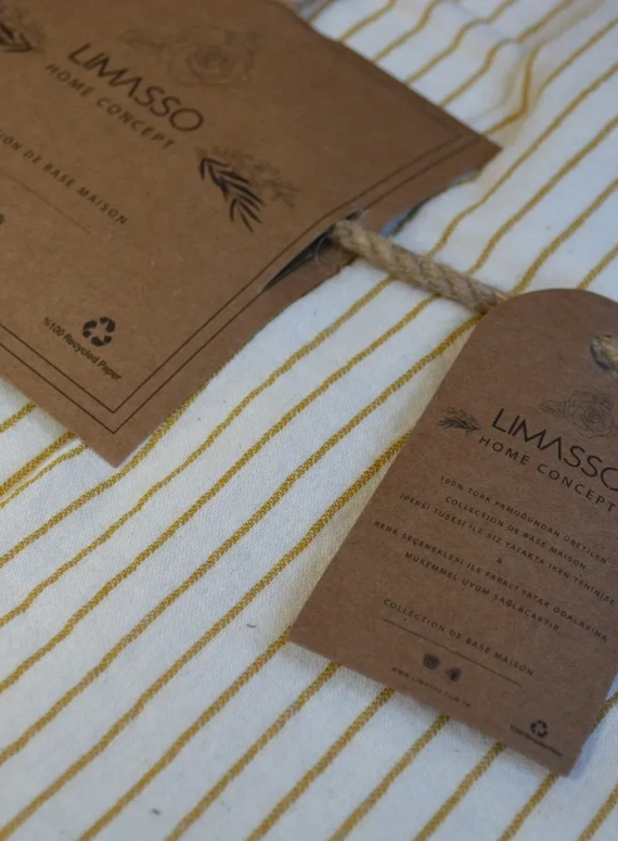 Постільна білизна Melodi hardal 200x220 з вареної бавовни