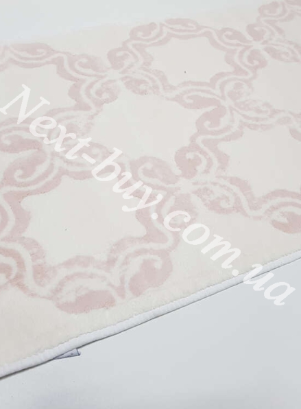 Килимок для підлоги натуральний Maison D'or кремовий з рожевим 70х120