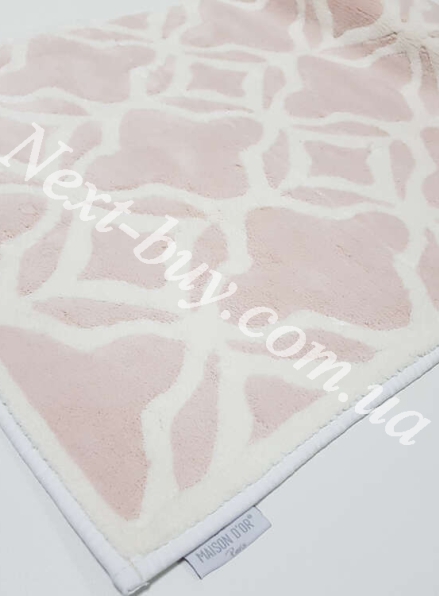 Килимок для підлоги натуральний Maison D'or з рожевим 70х120