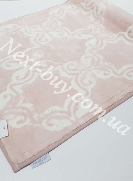 Натуральний килимок для підлоги рожевий з кремовим Maison D'or 60х100