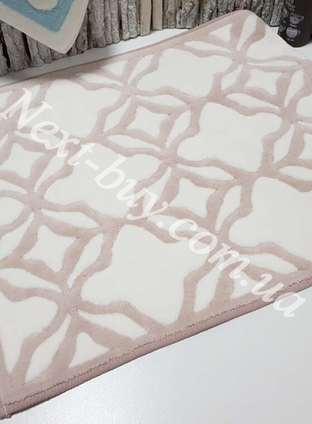 Натуральний килимок для підлоги кремовий з рожевим Maison D'or 60х100