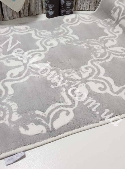 Натуральний килимок для підлоги сірий з кремовим візерунком Maison D'or 60х100