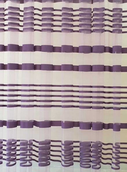 Тюль фатин Lines фіолетовий