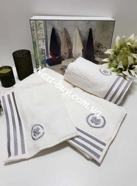 Maison D'or Delon Cotton набор полотенец для мужчин кремовый с серым