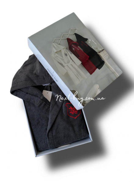 Maison Dor Sports халат підлітковий з капюшоном сірий