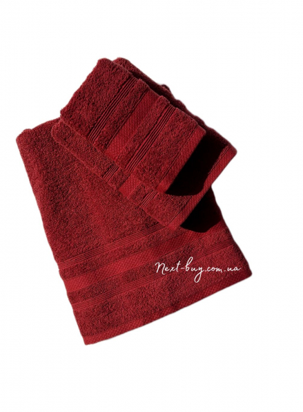 Махровое полотенце для бани ADA 70х140 бордовый Турция