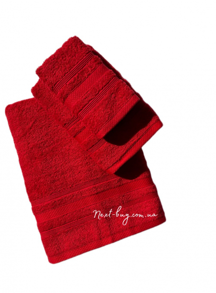 Махровое полотенце для лица ADA 50х90 красный Турция