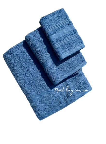 Махровое полотенце для лица ADA 50х90 индиго Турция