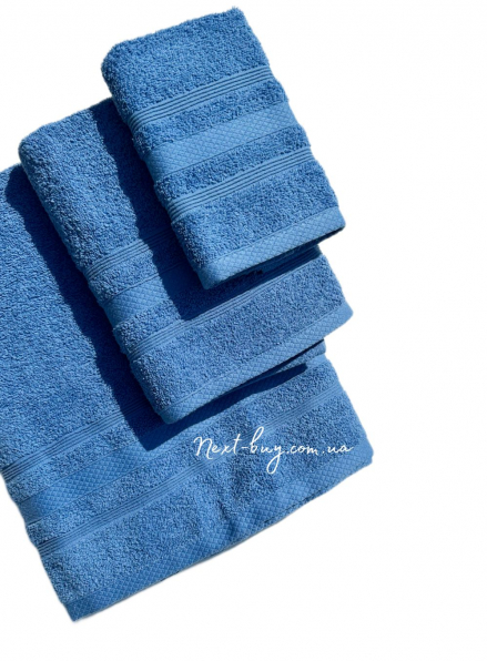 Махровое полотенце для бани ADA 70х140 индиго Турция