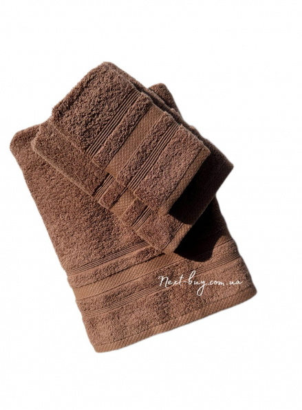 Махровий рушник для обличчя ADA 50х90 коричневий Туреччина