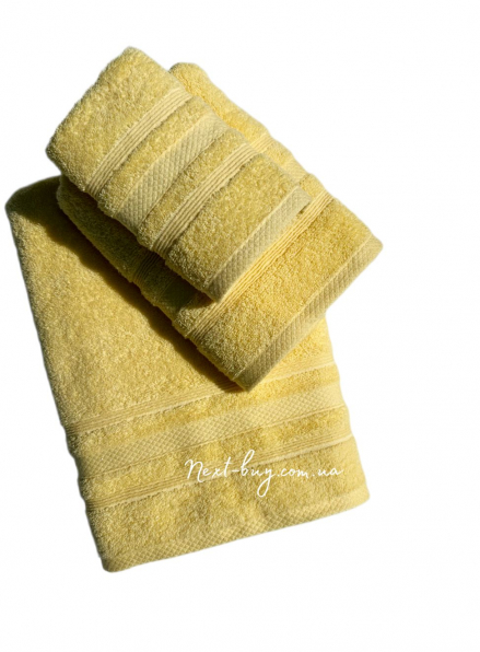 Махровое полотенце для лица ADA 50х90 лимонное Турция