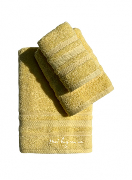 Махровое полотенце для бани ADA 70х140 лимонное Турция