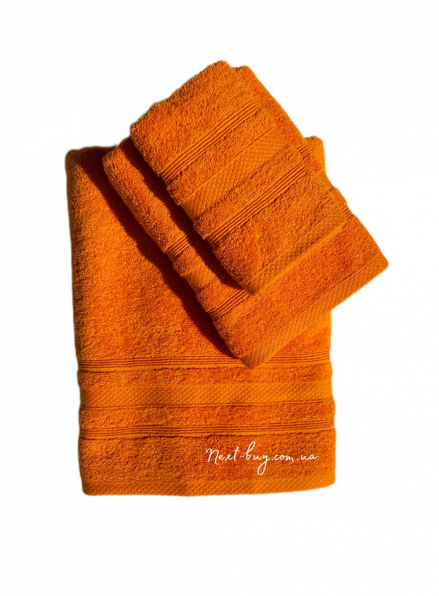 Махровий рушник для лазні ADA 70х140 помаранчевий Туреччина