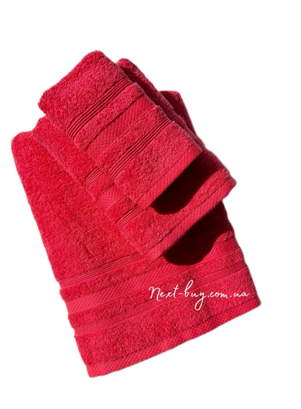 Махровое полотенце для лица ADA 50х90 розовый Турция