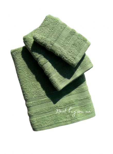 Махровое полотенце для лица ADA 50х90 салатовое Турция