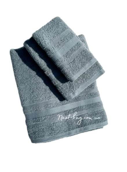 Махровое полотенце для лица ADA 50х90 серый Турция