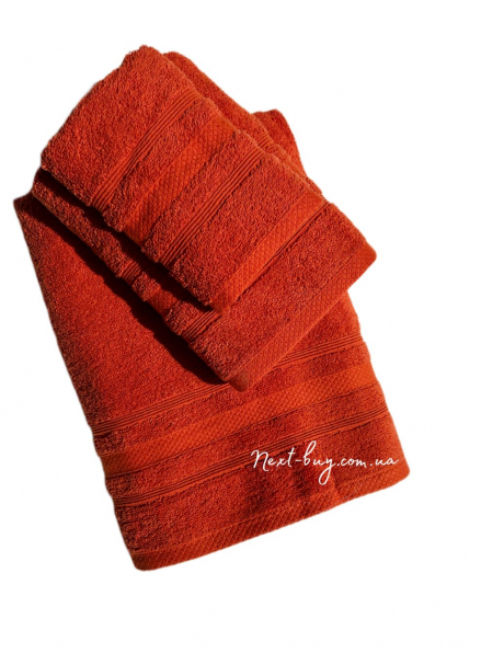 Махровое полотенце для бани ADA 70х140 терракотовое Турция