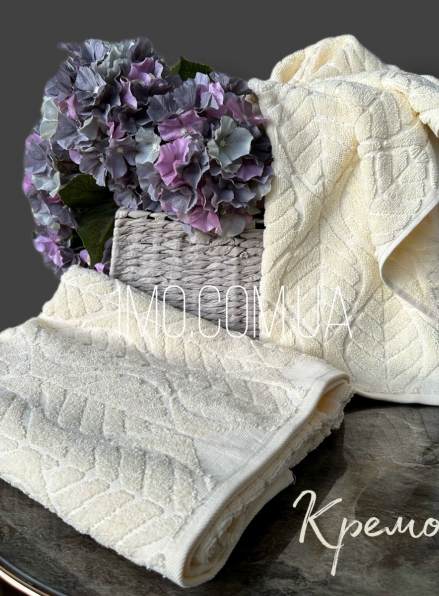 Махровое полотенце для бани Cestepe Aksin cream 70х140 Турция