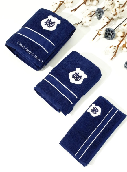 Набор хлопковых полотенец для мужчин Maison D'or Alain 3шт синий