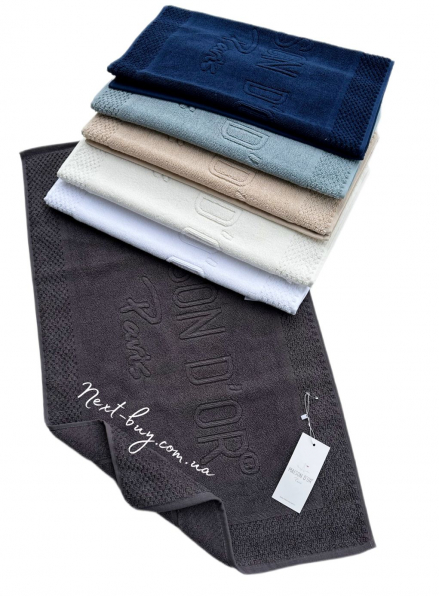 Натуральний килимок-рушник для ніг Maison D'or Bathmat blue
