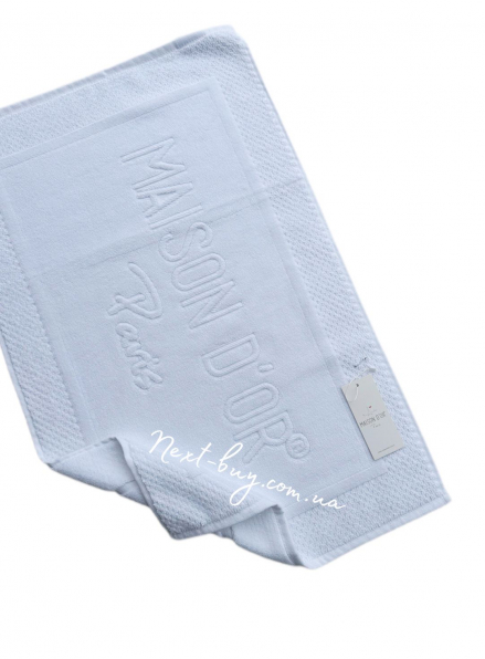 Натуральный коврик-полотенце для ног Maison D'or Bathmat white