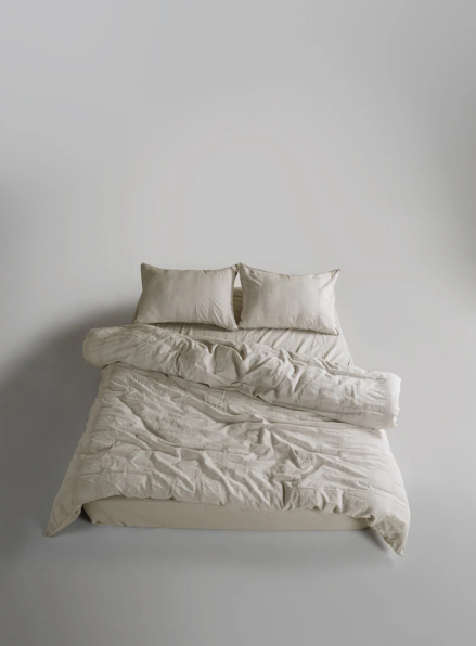 Ексклюзивна постільна білизна Limasso Cassandra Cream 200x220 з вареної бавовни