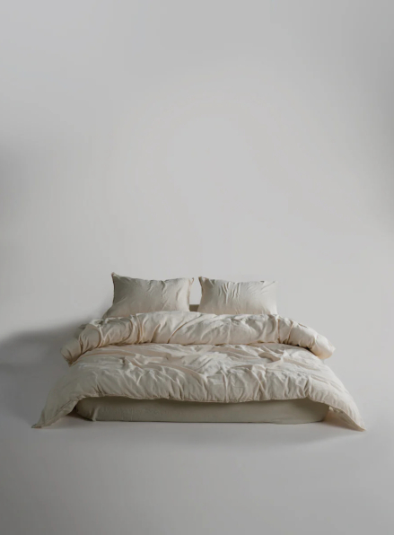 Ексклюзивна постільна білизна Limasso Cassandra Cream 200x220 з вареної бавовни