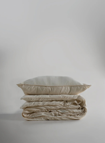 Ексклюзивна постільна білизна Limasso Cassandra Cream 200x220 з вареної бавовни