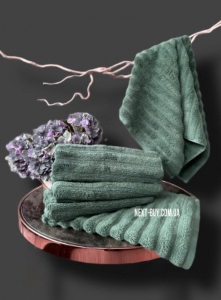 Махровое полотенце для сауны Cestepe Ezgi 90х150 зеленое Турция