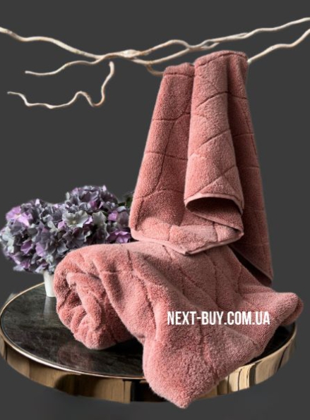 Махровое полотенце для бани Cestepe Voli 70х140 грязно-розовое Турция