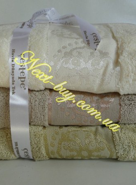 Набор махровых полотенец для бани Cestepe Orient micro Delux cotton Турция