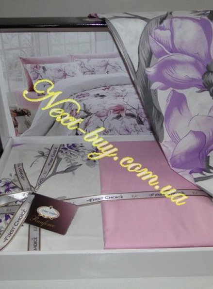 First choice LAYLA Lila - purple постельное белье ранфорс семейный 160х200х2
