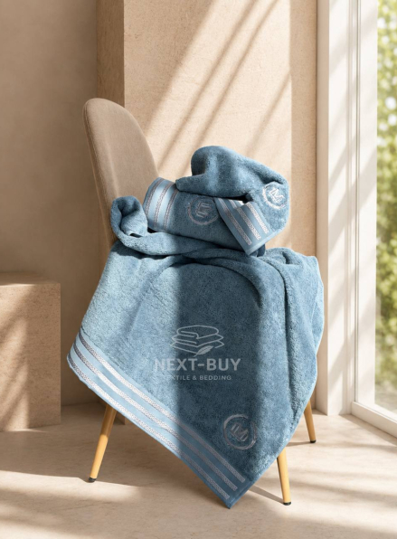 Maison D'or Delon Blue-GreyCotton чоловічий набір махрових рушників блакитний