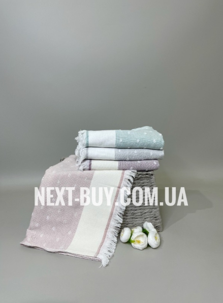 Diamond полотенце кухонное с точками розовое 50х70