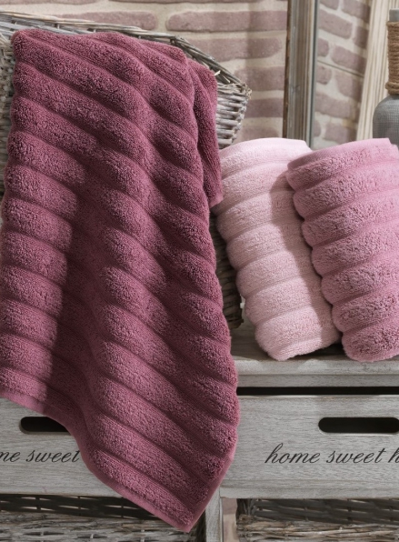 Набор махровых полотенец для лица Cestepe Ezgi 50х90 3шт. розовые Турция
