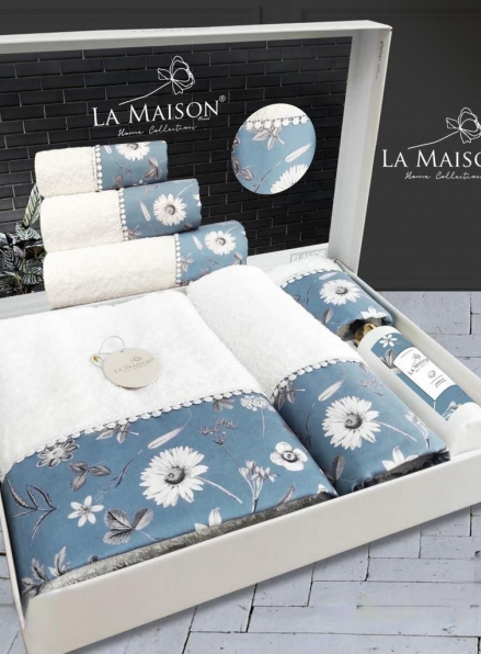 Набор махровых полотенец La Maison Elanor 3шт. + ароматический спрей