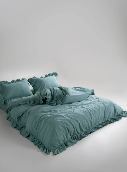 Ексклюзивна постільна білизна Limasso Exclusive  Akdeniz Mavisi 200x220 з вареної бавовни