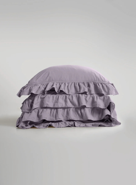 Ексклюзивна постільна білизна Limasso Exclusive Natural Violet 200x220 з вареної бавовни