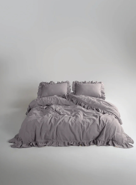 Эксклюзивное постельное белье Limasso Exclusive Opal Grey 200x220 из вареного хлопка