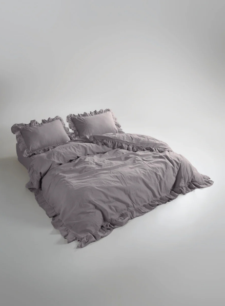 Эксклюзивное постельное белье Limasso Exclusive Opal Grey 200x220 из вареного хлопка