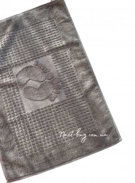 Натуральный коврик-полотенце для ног Febo Ayak paspas grey 50х70